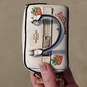 Coach leather Keychain